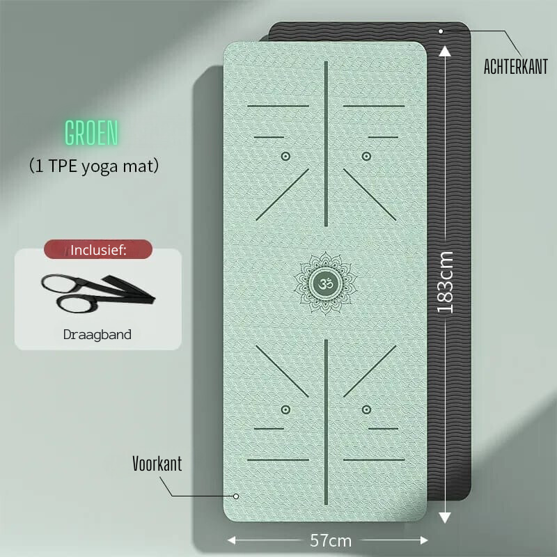Milieuvriendelijke Antislip Yogamat met Draagriem
