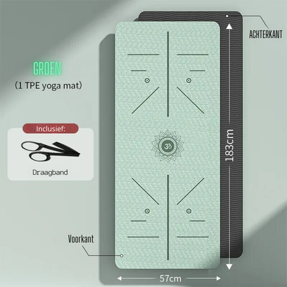 Milieuvriendelijke Antislip Yogamat met Draagriem