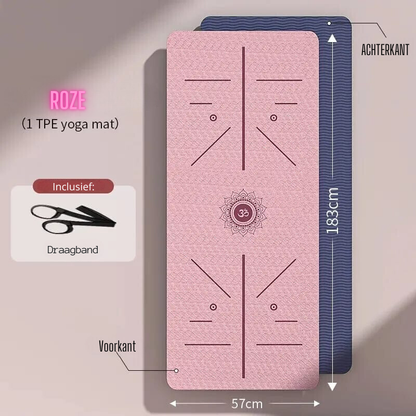 Milieuvriendelijke Antislip Yogamat met Draagriem